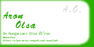 aron olsa business card